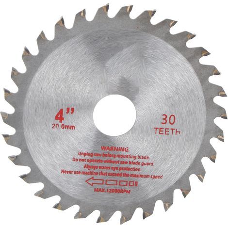 10 cm langes, 30-zahniges Hartmetall-Kreissägeblatt für Holzbearbeitung, Lochdurchmesser 20 mm (1/5)