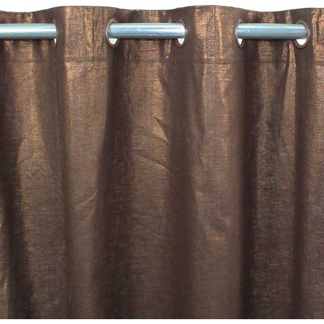 COMETE OLD - Rideau à reflets irisés chocolat 140x250 (1/3)