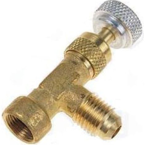 Valvula 1/4 SAE M 1/4 para Freeze R12 R134 R600