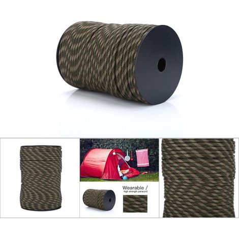 100 m reflektierendes Paracord - 9 Stränge, Lanyard-Typ (Dschungel-Tarnmuster) (1/5)