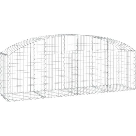 Maison Exclusive - Gabione mit Hochbogen 200x50x60/80 cm Verzinkt