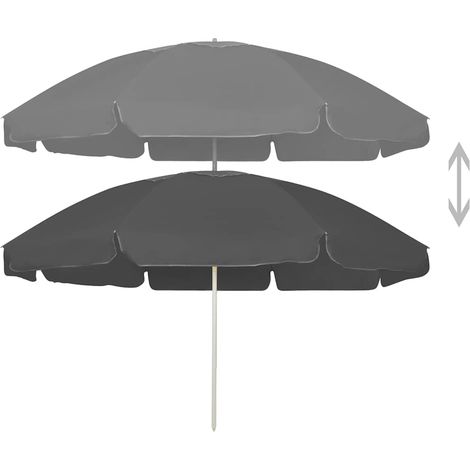 Maison Exclusive - Ombrellone da Spiaggia Antracite 240 cm (1/5)