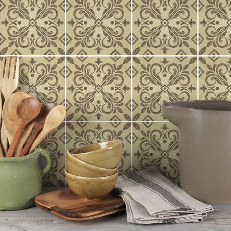 Sticker Mural Carrelage adhésif Cuisine Salle de Bain - 9 STICKERS CARRELAGES AZULEJOS ALDONI - 9stickers10x10cm (1/5)