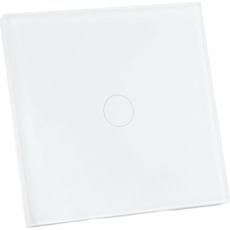 Interrupteur intelligent unipolaire WiFi avec minuterie à distance et commande vocale, variateur style Graffiti AC110-240V, modèle fournisseur : unipolaire rond blanc. (1/5)