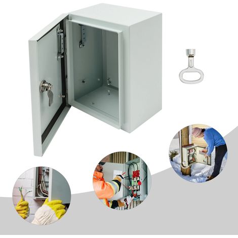 Elektrokasten aus Edelstahl mit Schloss, IP65 wasserdicht und staubdichtes Außenverteilungskasten, Tür kann 180 ° geöffnet werden, 20  15  30cm