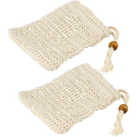 Lot de 2 sacs à savons solides en sisal Fackelmann Tecno (1/5)