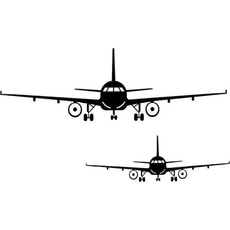 Lntyq 2 Pièces Autocollant Mural Avion, Sticker Mural Amovible Bricolage Avion pour Salon Chambre Décor à la Maison, Avion Décor Mural Art Mural Cool Pour Enfants Garçons, Monoplan (1/5)