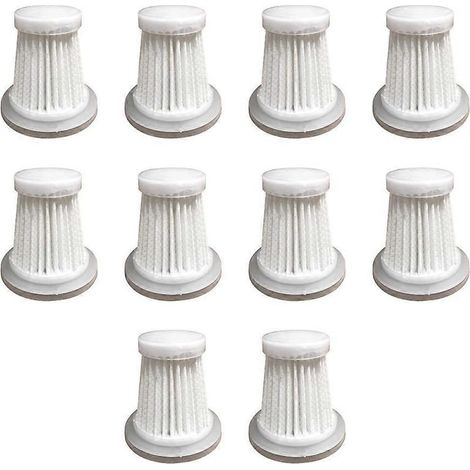 Filtres pour aspirateur de voiture (lot de 10) - Filtres de rechange réutilisables et lavables pour aspirateur à main