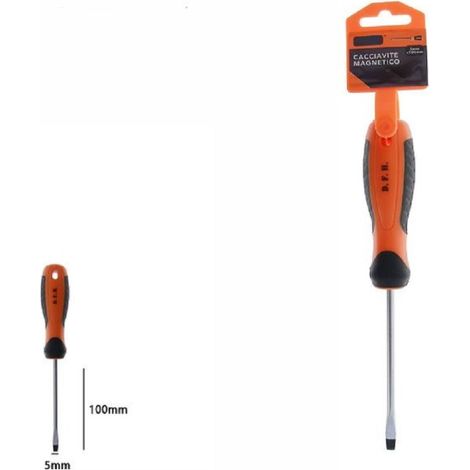 Trade Shop - Destornillador Destornillador Magnético Tip Cut Cute 5x100mm Agarre Ergonómico 07428 -