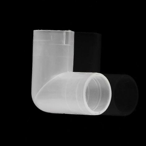 Raccord coudé adaptateur de tuyau en plastique pour aquarium 3/8" blanc (1/4)