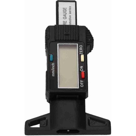 Jauge numérique de profondeur de sculpture de pneu, outil de mesure de 0,25 à 4 mm, pied à coulisse, écran LCD, noir intelligent WHBYV (1/4)