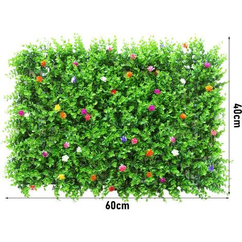 Tapis de gazon synthétique - Haie artificielle pour décoration de jardin et cour (1/5)
