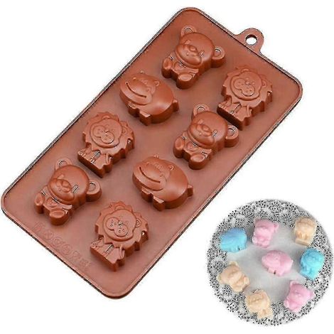 Moule à gâteau/crêpes en silicone compatible avec la préparation de crêpes, gâteaux, puddings et gelées - Moule à gâteau en silicone (couleur chocolat) (1/5)