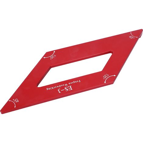 Règle de mesure en aluminium pour menuiserie, équerre d'angle de charpentier, outil de traçage et marquage, ensemble de 2 pièces, précision professionnelle. (1/5)