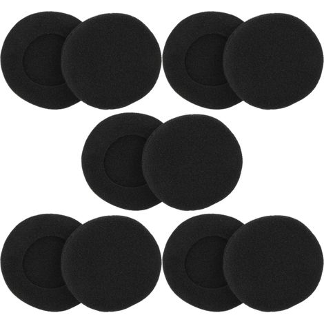 vhbw 10x cuscinetti auricolari di ricambio compatibile con Koss Porta Pro cuffie, headset, gommapiuma nero, opaco (1/4)