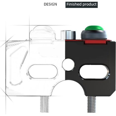 Interrupteur de guidon pour moto, accessoire moto, étanche, poignée de moto, double interrupteur autobloquant, compatible avec CB190 (1/5)