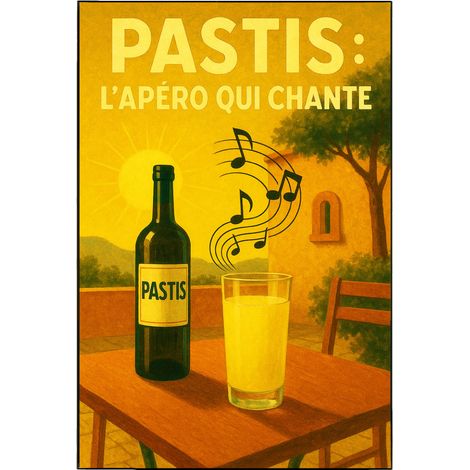 Plaque en métal pastis lapéro qui chante 30,5 x 20 cm (1/2)