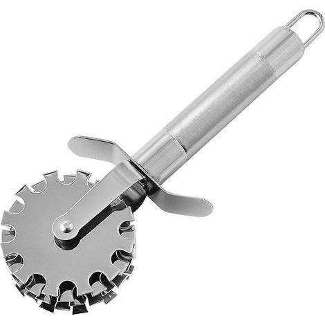 Fleischklopfer aus Edelstahl, 5-rädrig, für Steak, Schweine- und Rindfleisch. – 19,30 x 7,20 x 4,00 cm – Silber (1/3)