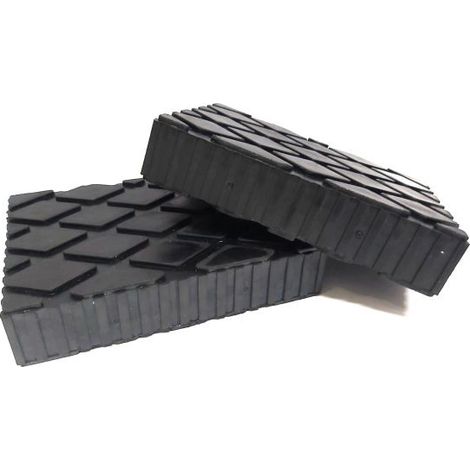 2 PEZZI TAMPONI GOMMA X PONTI SOLLEVATORI TAMPONE 16X12X3.5CM (1/5)