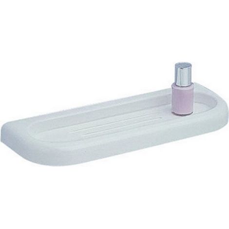 PORTA SPUGNA E PORTA SAPONE COMBINATO SERIE LINEA Bianco
