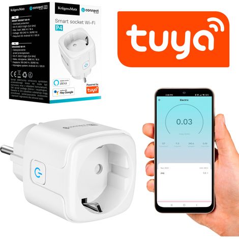 Timer per presa intelligente WiFi Kruger&Matz Connect P4 Tuya.
