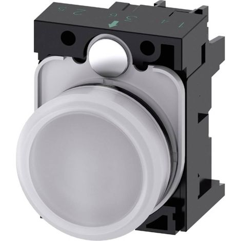 Siemens 3SU1102-6AA60-1AA0 Spia luminosa piatto Bianco 24 V/AC, 24 V/DC 1 pz. (1/4)