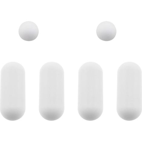 Weiße WC-Sitzstopper - Universelle WC-Sitzstopper für den Einsatz zu Hause, in Hotels und Krankenhäusern (4 x längliche Form + 2 x runde Form) (1/4)