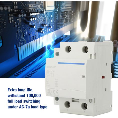 Contacteur modulaire AC domestique 24/230V 50/60HZ 2P/2NO 100A (1/5)