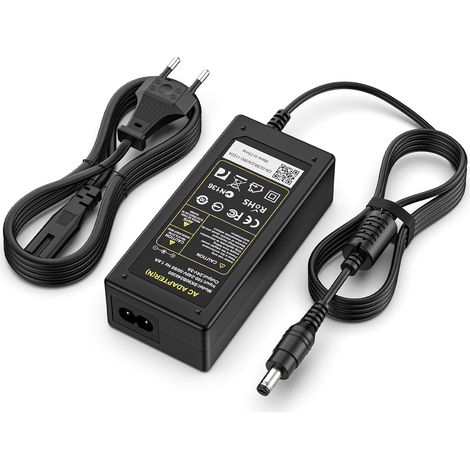 Alimentation 24V 3A Transformateur Adaptateur Chargeur 5.5 2.1mm pour Bande lumineuse LED, Routeur, Moniteur, Écran LCD TFT, TV, Imprimante 3D, Caméra, Scanner, Conférencier, radio etc. (1/5)