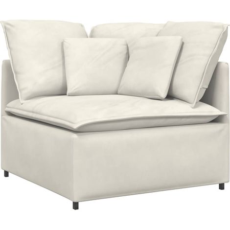Modulo Angolare Divano Modulare con Cuscini Crema 100 cm vidaXL (1/5)