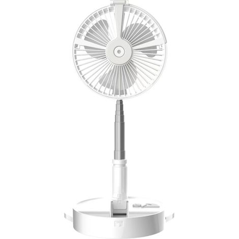 Ventilateur portable pliable H9, humidificateur et brumisateur d'eau multifonctionnel, rechargeable, avec veilleuse intégrée et alimentation USB. (1/5)