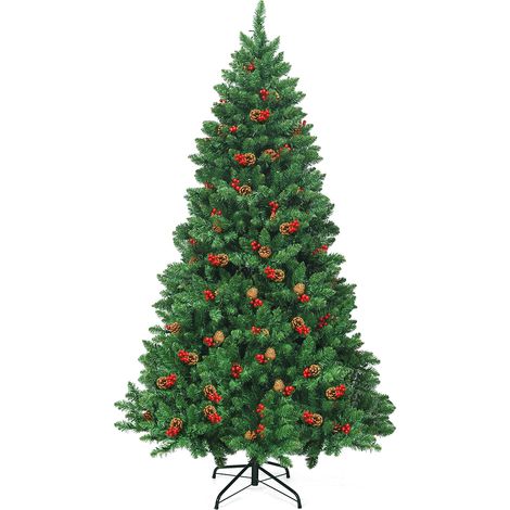 Albero di Natale 200cm 1100 rami Abete con base metallica resistente (1/5)
