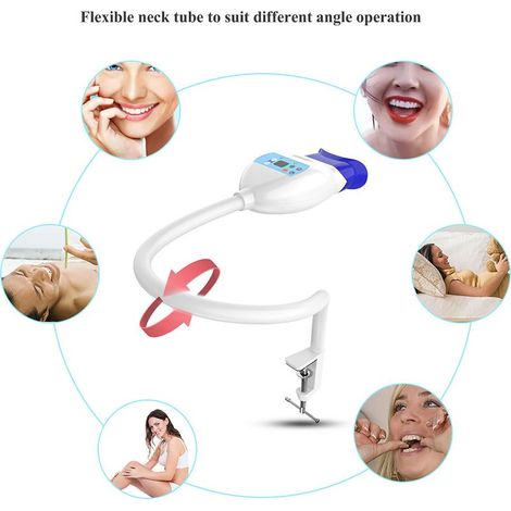 Lampe de blanchiment dentaire LED à lumière froide, appareil de blanchiment des dents pour bureau, prise UE