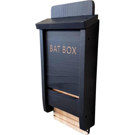 Black Wooden Bat Nesting Roosting Box (1/5)