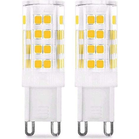 SABIR Ampoule LED G9 5 W (équivalent halogène 50 W) 450 lm 220 V Blanc froid 6 000 K AC 100-240 V Non variable Économie d'énergie Base en céramique Base standard G9 Lot de 6 [Classe énergétique (1/4)