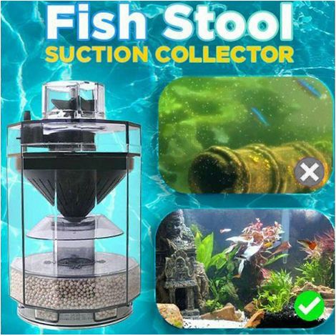 Filtre à eau 3 en 1 réutilisable en plastique, avec aspiration puissante et automatique, idéal pour la maison. Passoire à excréments de poissons. (1/5)