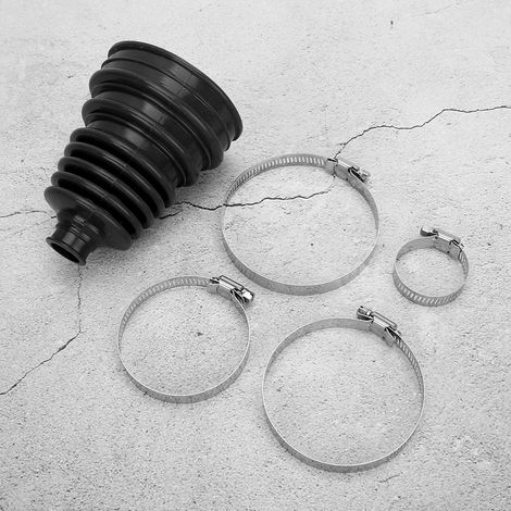 Soufflet de cardan universel en silicone, cache-poussière, rotule, kit de fixation ronde à vitesse constante, noir (1/4)