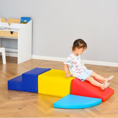 Blocs de motricité 72x47x48 cm mousse EPE similicuir multicolore, 4 pièces pour 1-3 ans – MEUBLIV (1/5)