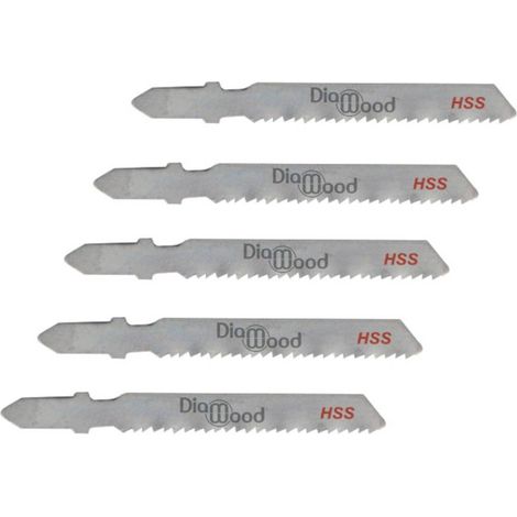5 Lames Scie Sauteuse Universelle HSS Lu. 110 x 1,2 mm TPI - Fraisée Avoyée - Pour Coupe de Métal Tuyaux et Profilés - Diamwood