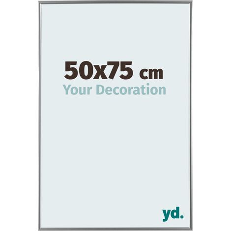 yd. - Cadre photo 50x75 - Argent Brillant - Plastique - Evry