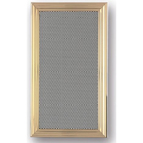 Grille de ventilation métallique avec cadre intégré 45 x 15 cm en laiton  Ventilation et conduits (1/5)