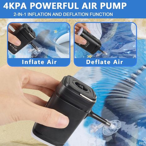 Pompa ad aria elettrica - 2400 mAh - Pompa elettrica ricaricabile - Pompa ad aria portatile ultraleggera - Per piscine gonfiabili, materassini galleggianti, boe, sacchetti sottovuoto - Pompa ad aria d (1/5)