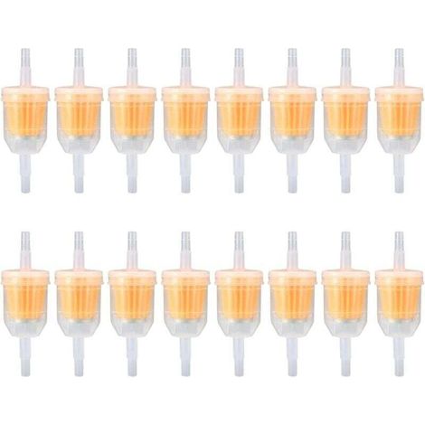 16 Pièces Filtres à Essence en Ligne, Filtres à Carburant, Filtre à Essence Universel à Vitesse de Filtration pour moto 6-8 mm, Scooter, Moto, Générateur, Tondeuse à Gazon, Auto (1/4)