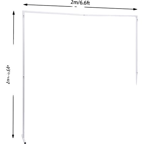 Arche de Mariage, Dimensions 2m x 2m, Matériau en Tube en Fer Galvanisé, Type de Montage Autonome