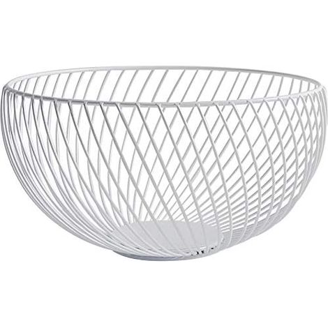 Corbeille design en acier inoxydable, usage cuisine, pour pain, fruits, légumes ou œufs, 1 unité