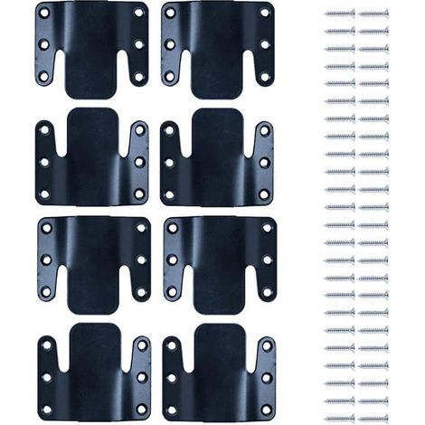 Connecteurs pour canapés d'angle - Dimensions 7,5x6,6 cm - Vis 2,5 cm incluses - 8 pièces, 4 jeux - Installation facile (1/5)