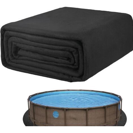 Groundsheet for 5.5m round swimming pool – Water-absorbent felt – Non-slip – Protection against tears and punctures (1/5)