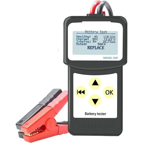 Testeur de charge de batterie Outil de diagnostic professionnel Lancol Micro 200 Voiture Testeur de batterie Analyseur de véhicules 12V CCA Testeur de système de batterie USB for l'impression (1/5)