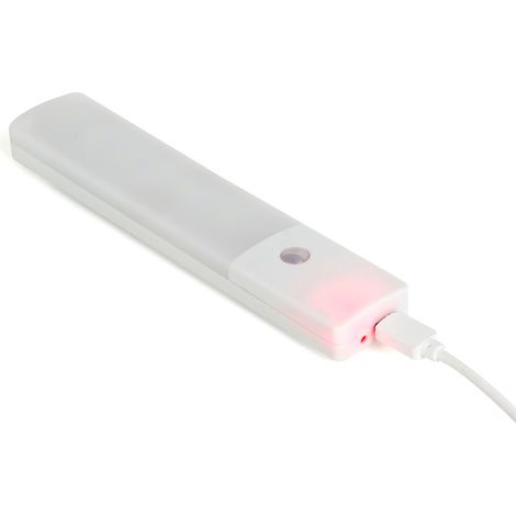Veilleuse LED automatique, lumière LED avec détecteur de mouvement, veilleuse à batterie rechargeable pour armoires, placards, chariot, couloir (1/5)