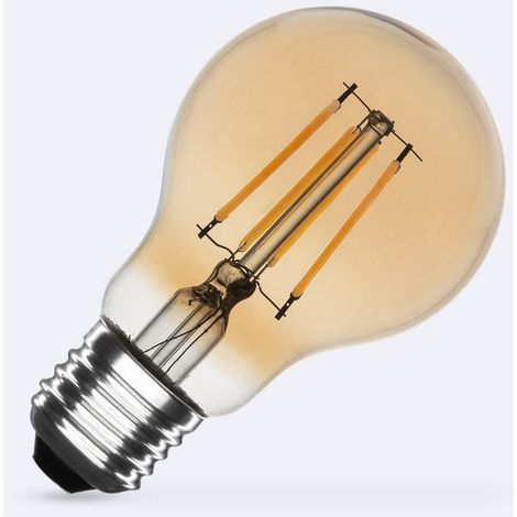 LED-Glühbirne Filament E27 6W 600 lm A60 Gold No Flicker 2200K Superwarm